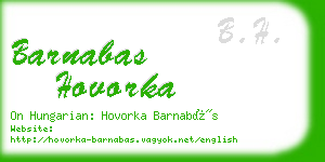 barnabas hovorka business card